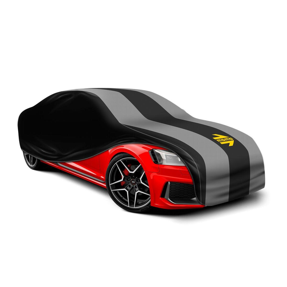 Bilovertræk MOMO XL - 530 × 178 × 120 cm, sort/grå