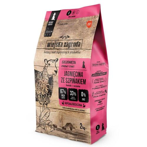 Foder WIEJSKA ZAGRODA Lamb with spinach S puppy Lam 2 Kg