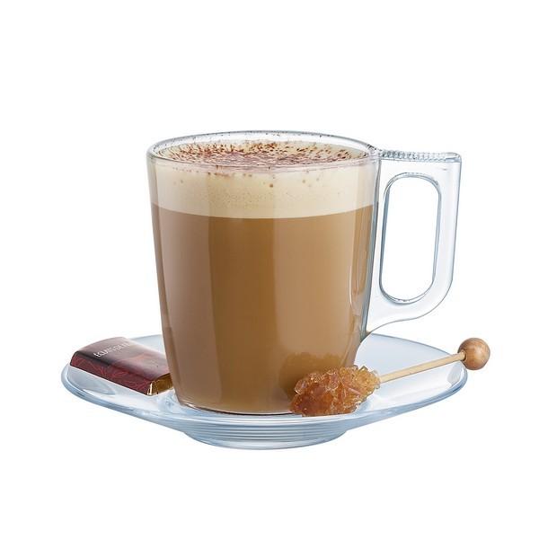 Luminarc Nuevo kaffekopper - 6 stk. glas, 250 ml, gennemsigtige