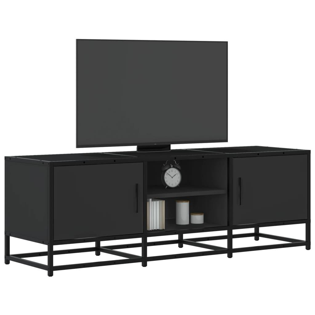 Tv-bord 120x35x41 cm konstrueret træ og metal sort
