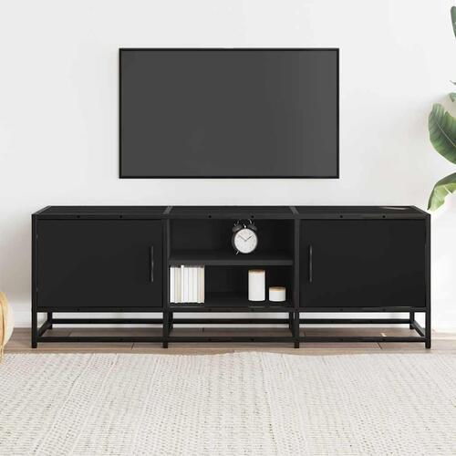 Tv-bord 120x35x41 cm konstrueret træ og metal sort