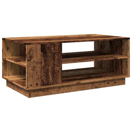 Sofabord 102×55×43 cm i konstrueret træ - antikt trælook