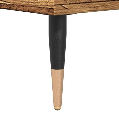 Sofabord med opbevaring 60×50×36,5 cm - antikt trælook