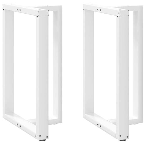Barbordsben T-formet 2 stk 60x35x(90-91) cm stål hvid