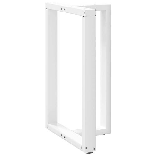 Barbordsben T-formet 2 stk 60x35x(90-91) cm stål hvid