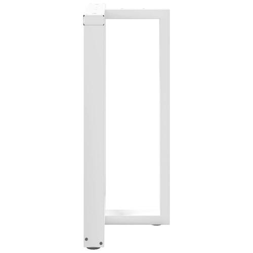 Barbordsben T-formet 2 stk 60x35x(90-91) cm stål hvid