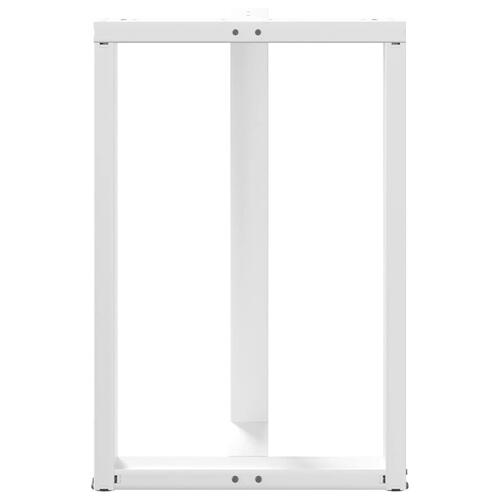 Barbordsben T-formet 2 stk 60x35x(90-91) cm stål hvid