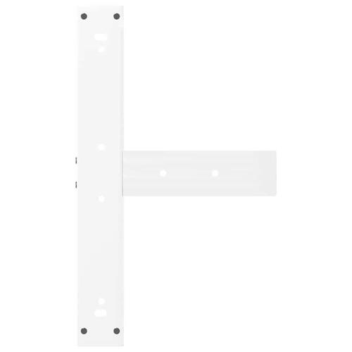 Barbordsben T-formet 2 stk 60x35x(90-91) cm stål hvid