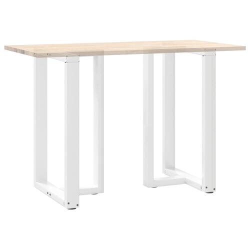 Barbordsben T-formet 2 stk 60x35x(90-91) cm stål hvid