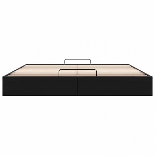 Sengeramme med opbevaring 180 x 200 cm i sort kunstlæder
