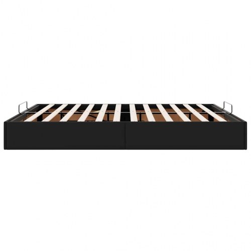 Sengeramme med opbevaring 180 x 200 cm i sort kunstlæder