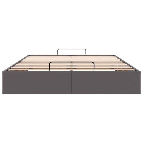 Sengeramme med opbevaring 140 x 190 cm - grå