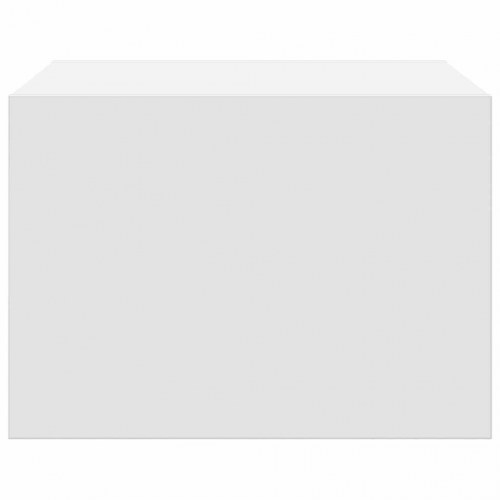 Væghængt sengebord med LED-lys hvid