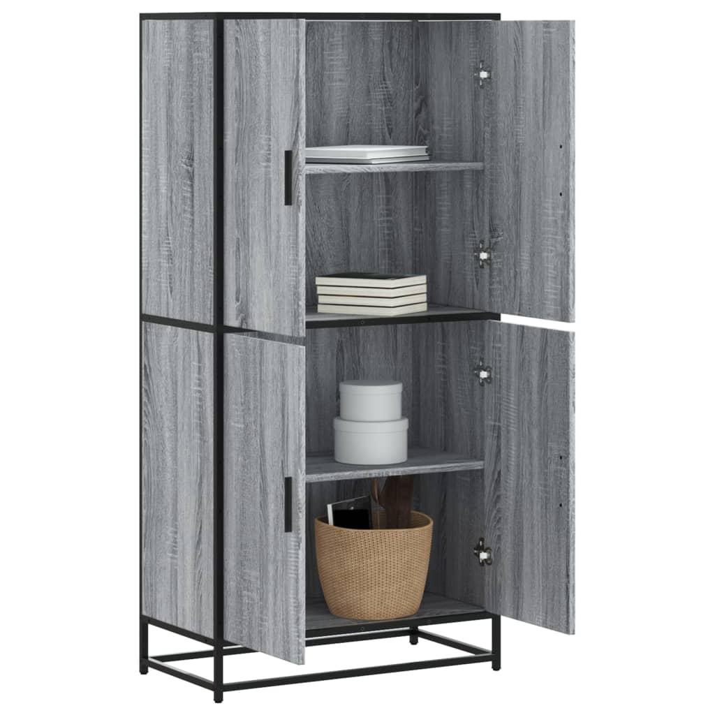 Højskab 68×35×139 cm i konstrueret træ - grå sonoma-eg
