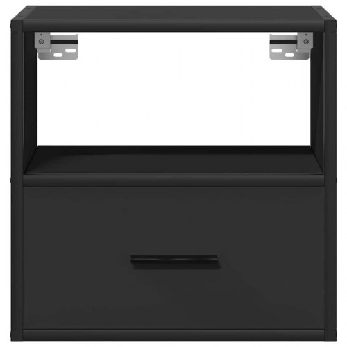 Væghængt sengebord 40x31x39,5 cm sort