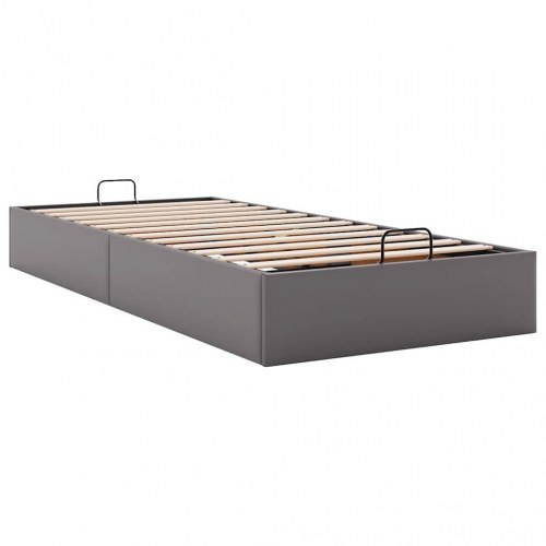 Ottomansk sengeramme 90 x 200 cm uden madras - grå