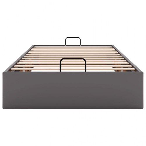 Ottomansk sengeramme 90 x 200 cm uden madras - grå