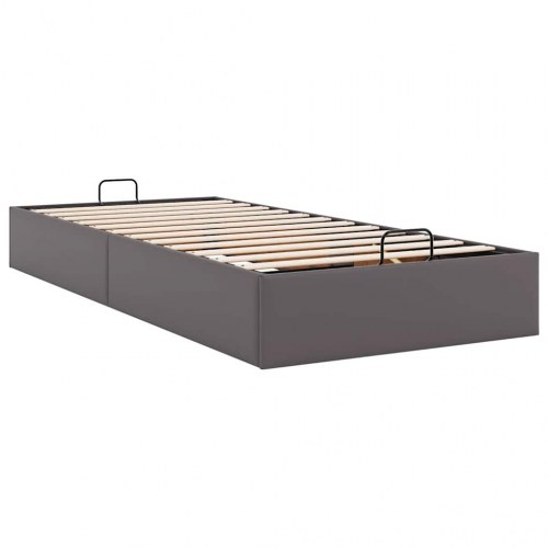 Ottomansk sengeramme 90 x 200 cm uden madras - grå