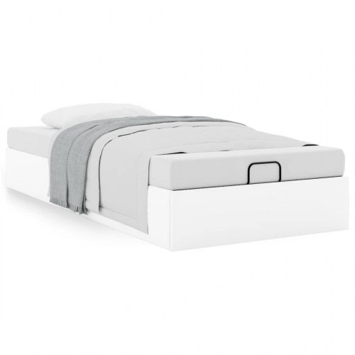 Sengeramme med opbevaring 90 x 200 cm - hvid