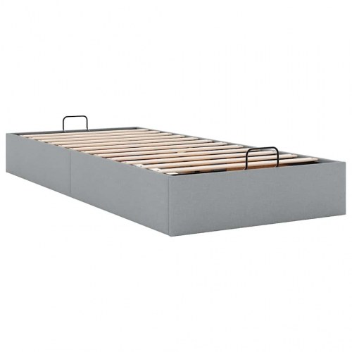 Ottomansk sengeramme 80 x 200 cm uden madras - lysegrå