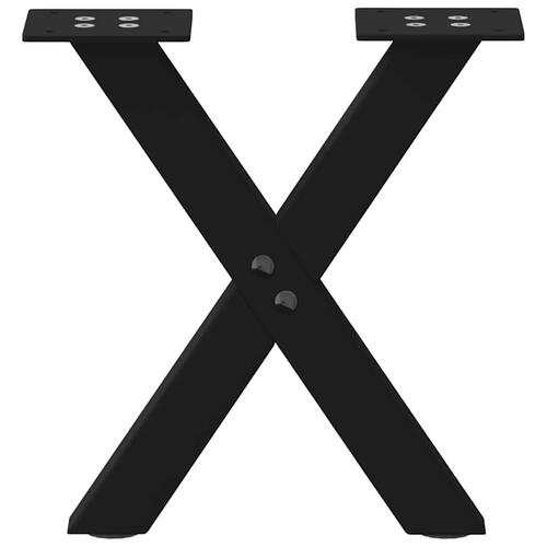 Sofabordben X-formet 2 stk 30x(30-31) cm stål sort