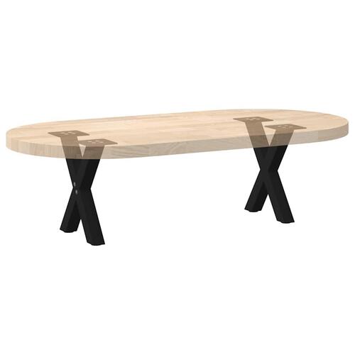 Sofabordben X-formet 2 stk 30x(30-31) cm stål sort