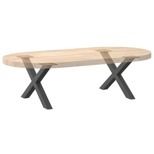 Sofabordben X-formet 2 stk 60x(30-31) cm stål antracitgrå