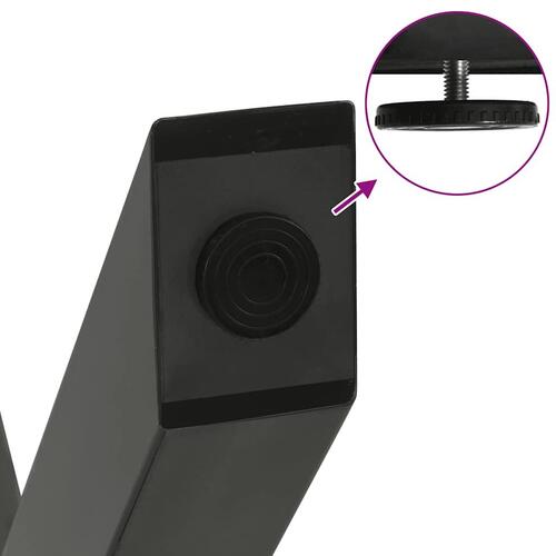 Sofabordben X-formet 2 stk 60x(30-31) cm stål antracitgrå