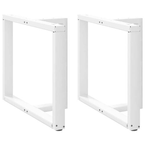 Spisebordsben T-formet 2 stk 90x35x(72-73) cm stål hvid