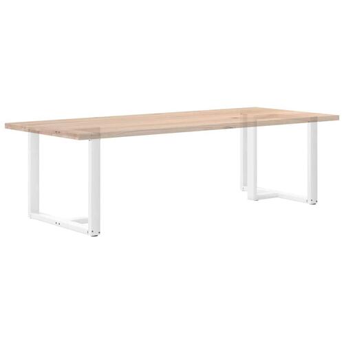 Spisebordsben T-formet 2 stk 90x35x(72-73) cm stål hvid
