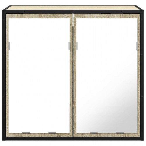 Spejlskab til badeværelset Sonoma eg 65x20x60 cm konstrueret træ