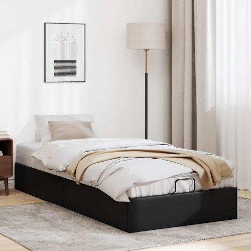 Osmannisk sengeramme uden madras 90x190 cm kunstlæder sort