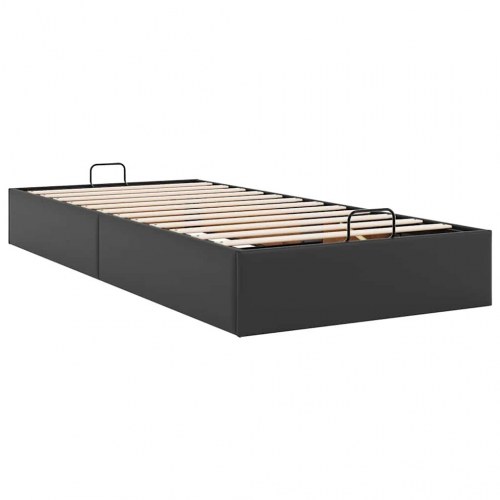 Osmannisk sengeramme uden madras 90x190 cm kunstlæder sort