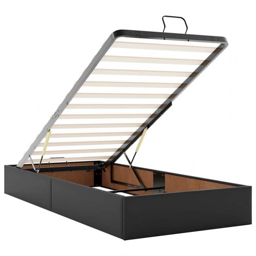 Osmannisk sengeramme uden madras 90x190 cm kunstlæder sort