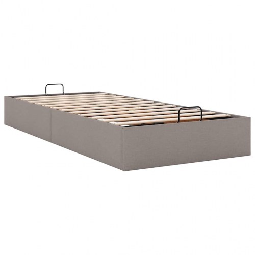 Sengeramme med opbevaring 100x200 cm - gråbrun