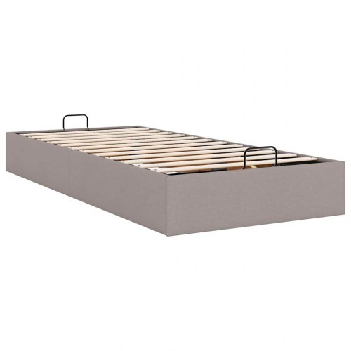 Sengeramme med opbevaring 100x200 cm - gråbrun