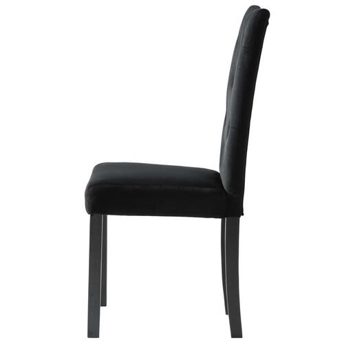 Spisebordsstole 4 stk. velour sort