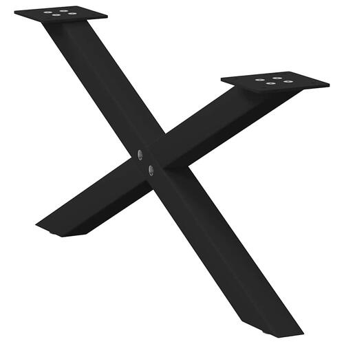 Sofabordben X-formet 2 stk 70x(30-31) cm stål sort