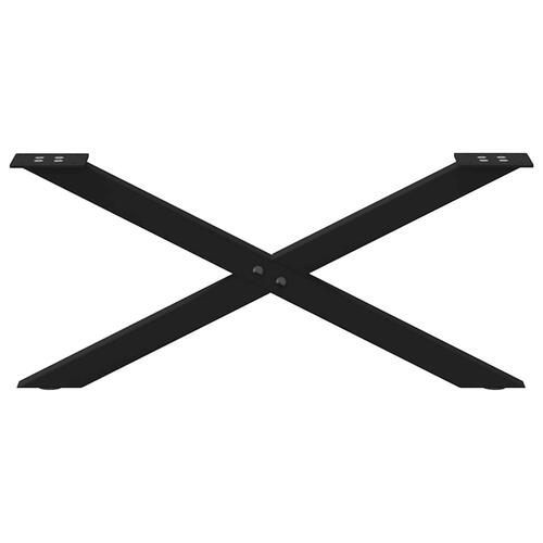 Sofabordben X-formet 2 stk 70x(30-31) cm stål sort