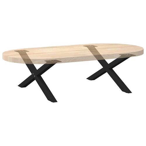 Sofabordben X-formet 2 stk 70x(30-31) cm stål sort
