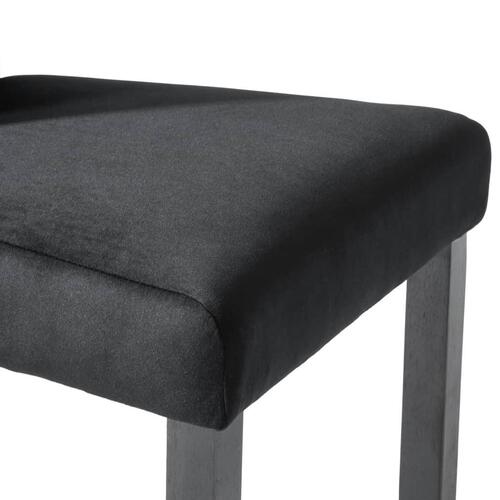 Spisebordsstole 4 stk. velour sort