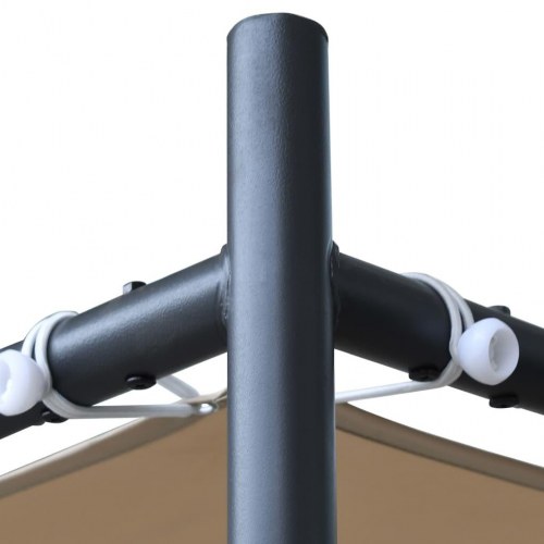 Pavillon med skråt tag 180 g/m² 400x400x270 cm beige