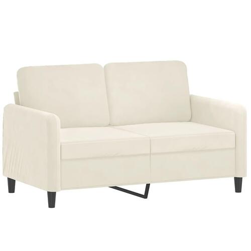 2 personers sofa velour cremefarvet