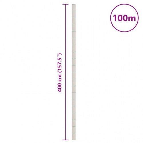 Ukrudtsdug 4 × 100 m - hvid PP, 60 g/m²