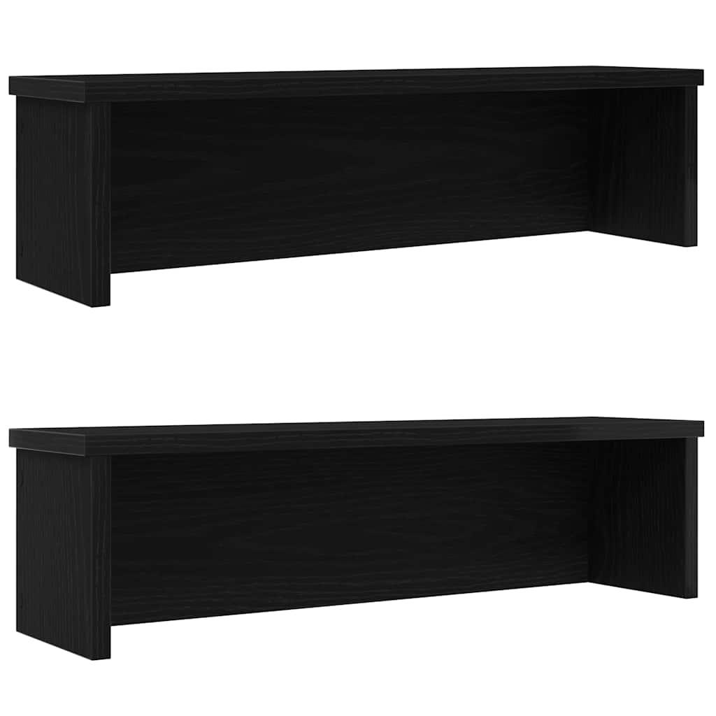 Køkkenstativ Kan Stables Konstrueret Træ - 2 / Sort / 60 x 15 x 16 cm