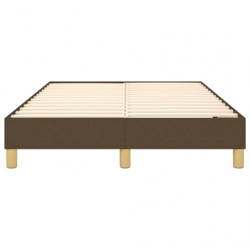 Boxspring sengeramme i stof - mørkebrun 120×200 cm