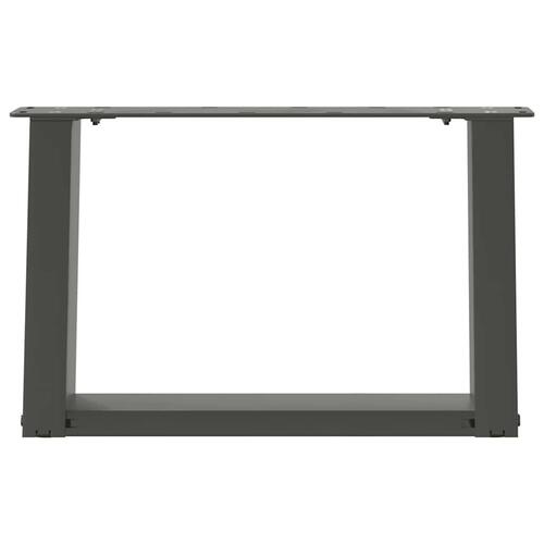 Sofabordben U-formet 2 stk. 40x(30-31) cm stål antracitgrå