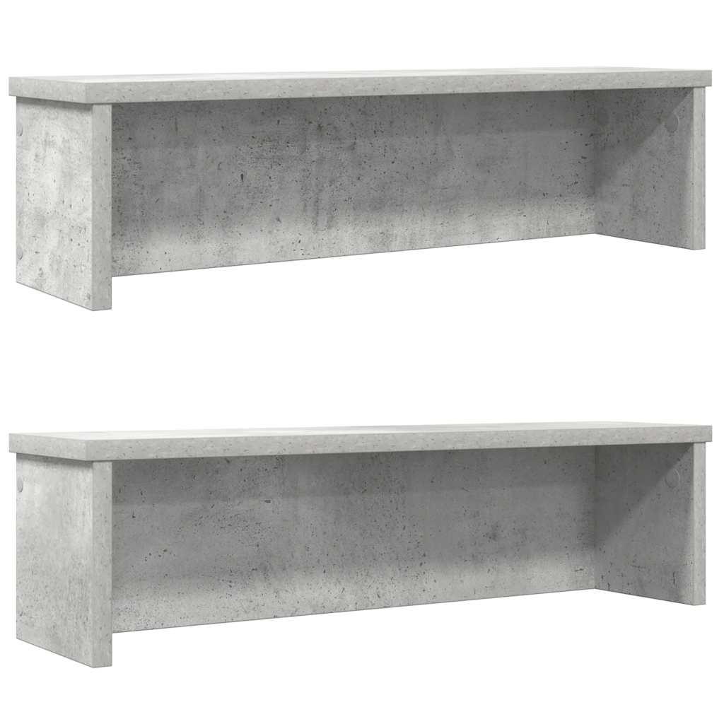 Køkkenreoler kan stables 2 stk. 60x15x16 cm betongrå billede