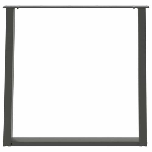 Spisebordsben U-formet 2 stk. 70x(72-73) cm stål antracitgrå