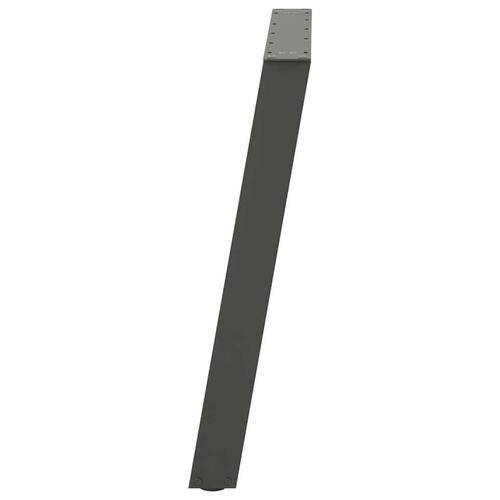 Spisebordsben T-formet 2 stk. 100x(72-73) cm stål antracitgrå